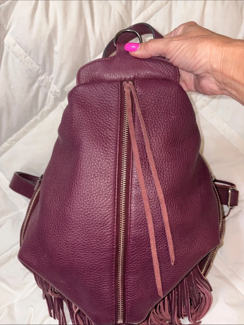 HTF color Rebecca Minkoff Julian Fringe Backpack bag